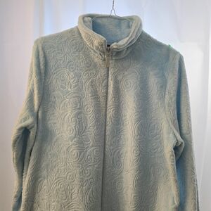 Signature Jasmine Rose, Sky Blue Embossed Robe